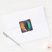 De Eiffeltoren van Parijs, vogelwerveling kunst pl Vierkante Sticker (Envelop)