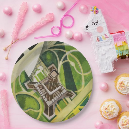 De Eiffeltoren (van Robert Delaunay) Papieren Bordje (Feest)