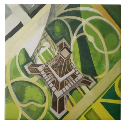 De Eiffeltoren (van Robert Delaunay) Tegeltje (Voorkant)