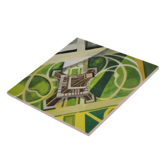 De Eiffeltoren (van Robert Delaunay) Tegeltje (Zijkant)