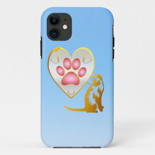 De eigen handtekening van mijn kat op mijn hart -i iPhone 11 hoesje