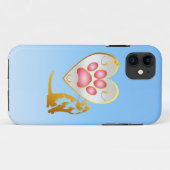 De eigen handtekening van mijn kat op mijn hart -i Case-Mate iPhone case (Achterkant (horizontaal))