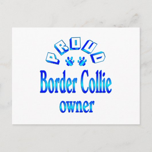 De Eigenaar van border collie Briefkaart (Voorkant)