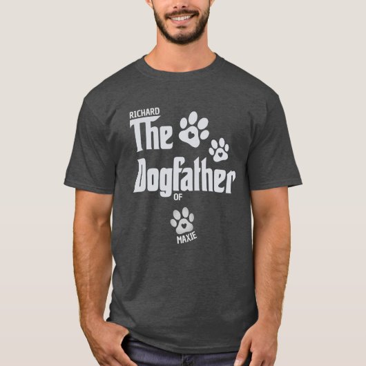 De eigenaar van de Dogfather Pet Lover Dog Papa Gi T-shirt (Voorkant)