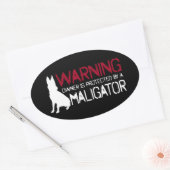 De eigenaar van de waarschuwing wordt beschermd do ovale sticker (Envelop)