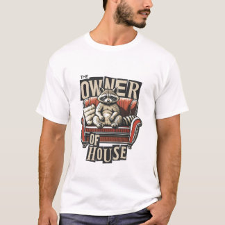 De eigenaar van het huis leuk ontwerp voor wasbeer t-shirt