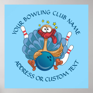 De eigenaar van je Bowling Club met Wild Turkey Poster
