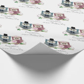 De eigenaars van het huwelijk van Cute Wedding fel Cadeaupapier (Hoek)