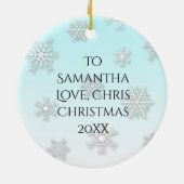 De Eigenaren van de waterverf met Gepersonaliseerd Keramisch Ornament (Achterkant)