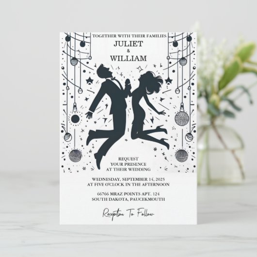 De eigenzinnige Funky Unique Humor Meme Funny Wedd Kaart (Staand voorkant)