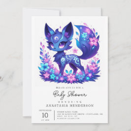 De eigenzinnige moderne Fox Baby shower Kaart