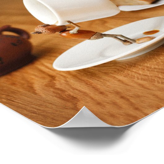 De eikel drink je koffie poster (Hoek)