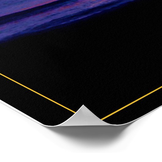 De eilanden blauw poster (Hoek)