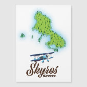 De eilandkaart van Skyros Griekenland (Voorkant)