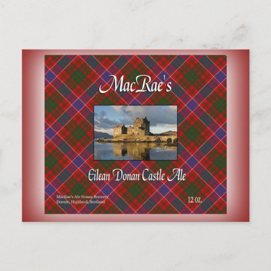 De Eilean Donan Castle Ale van MacRae Briefkaart (Voorkant)