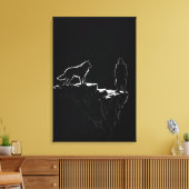 De Eindascensie – Lone Wolf Mentaliteit Minimalist Canvas Afdruk (Insitu (Woonkamer))