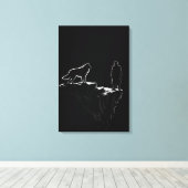 De Eindascensie – Lone Wolf Mentaliteit Minimalist Canvas Afdruk (Insitu (Houten vloer))
