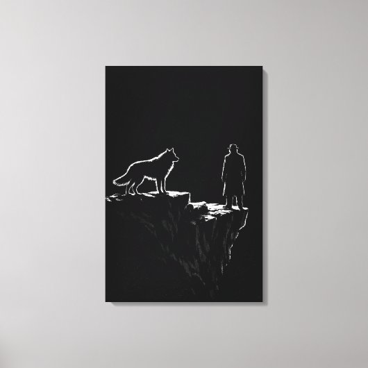 De Eindascensie – Lone Wolf Mentaliteit Minimalist Canvas Afdruk (Voorkant)