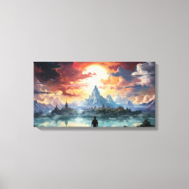 De eindbestemming is bereikt canvas afdruk