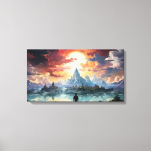 De eindbestemming is bereikt canvas afdruk
