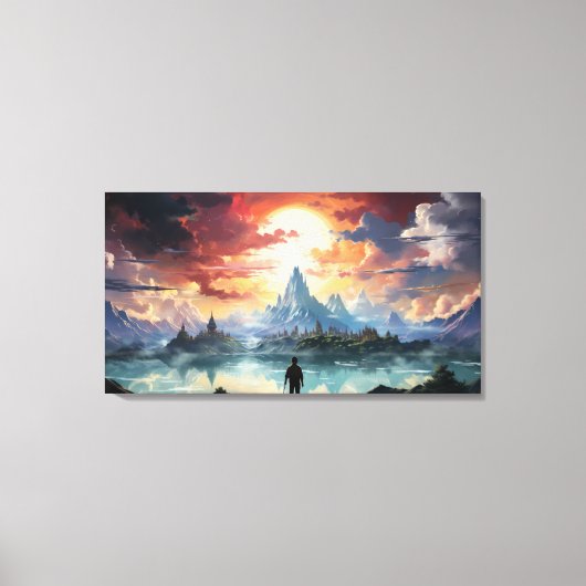 De eindbestemming is bereikt canvas afdruk (Voorkant)