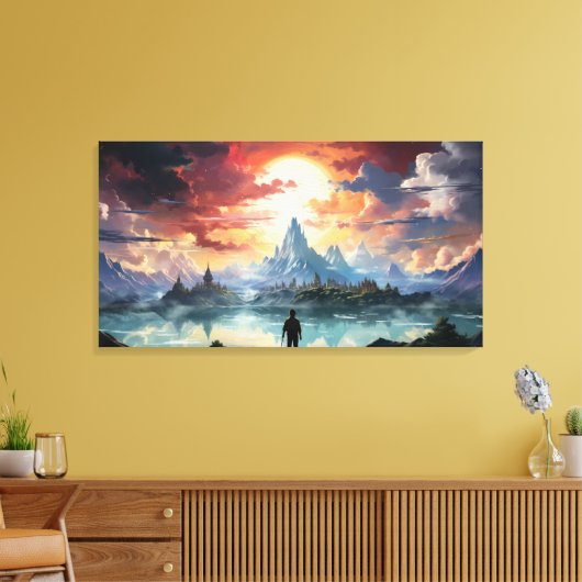 De eindbestemming is bereikt canvas afdruk (Insitu (Woonkamer))