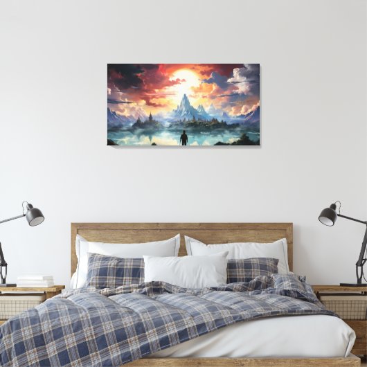 De eindbestemming is bereikt canvas afdruk (Insitu (Slaapkamer))