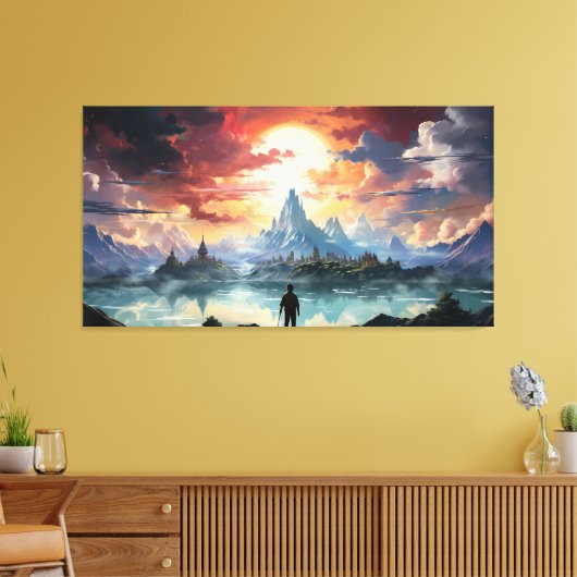 De eindbestemming is bereikt canvas afdruk (Insitu (Woonkamer))