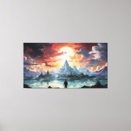 De eindbestemming is bereikt canvas afdruk