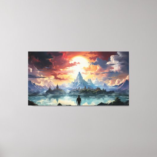 De eindbestemming is bereikt canvas afdruk (Voorkant)