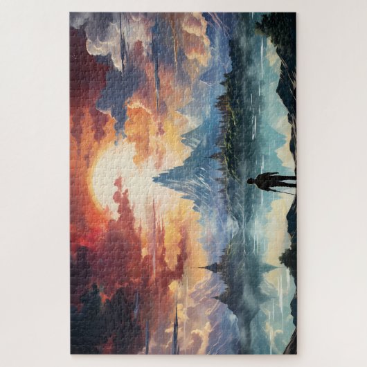 De eindbestemming is bereikt legpuzzel (Verticaal)