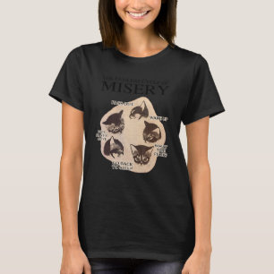 De eindeloze cyclus van ellende luie kat t-shirt