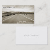 De eindeloze woestijnweg visitekaartje (Voorkant / Achterkant)