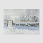 De ekster door Claude Monet Decoupage Tissuepapier<br><div class="desc">La Pie is een schilderij van de Franse impressionist Claude Monet, gemaakt in de winter van 1868-1869 in de buurt van de gemeente Étretat in Normandië. Het schilderij is een van de eerste meesterwerken van Monet en heeft een combinatie van een sterk beperkt kleurbereik, luchtperspectief en gebroken penseelwerk. Het schilderij...</div>