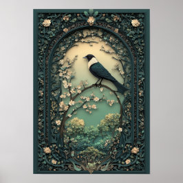 De ekster | Spring Day Forest Art Poster