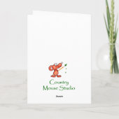 De Ekster van Kerstmis, Tuin, Vogel, de Groeten Feestdagen Kaart (Achterkant)