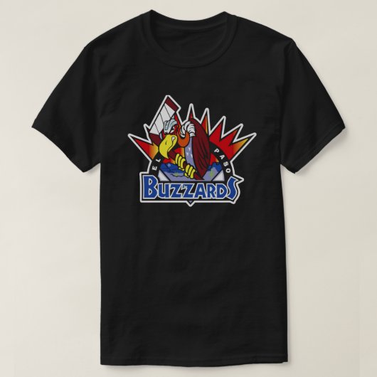 DE EL PASO BUZZARDS SHIRT EN HOCKEY STICKER (Design voorkant)