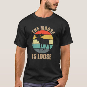De eland is een losse retro unisex adult bla t-shirt