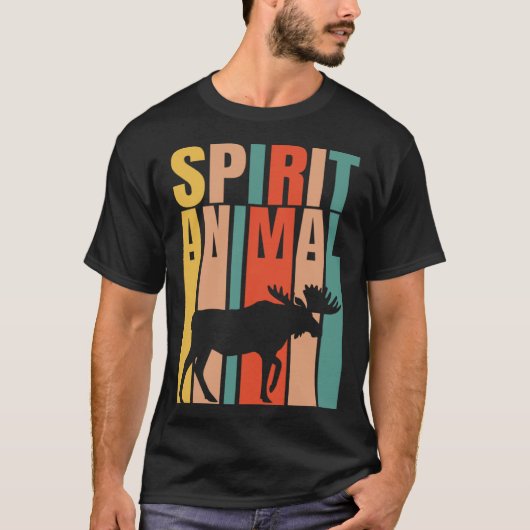 De eland is mijn geest dier retro t-shirt (Voorkant)