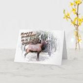 De elanden verjaardag-passen aan kaart (Gele Bloem)