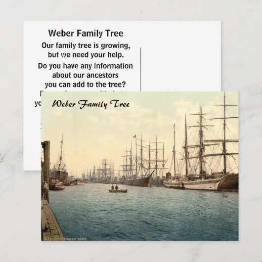 De Elbe, Hamburg, Duitsland Briefkaart (Voorkant / Achterkant)