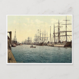 De Elbe, Hamburg, Duitsland, klassieke Photochrom Briefkaart