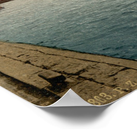 De Elbe, Hamburg, Duitsland Poster (Hoek)