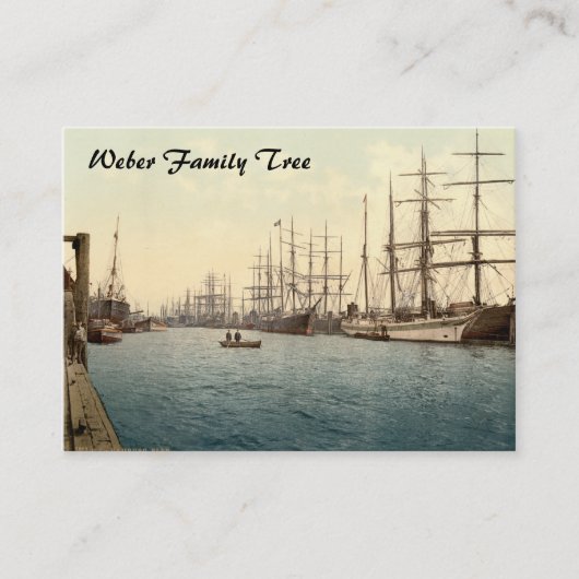 De Elbe, Hamburg, Duitsland Visitekaartje (Voorkant)