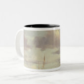 De Elbe in Blankenesee Tweekleurige Koffiemok (Voorkant links)