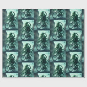 De Eldritch Fietser: Cthulhu rijdt op de fiets Cadeaupapier (Vlak)