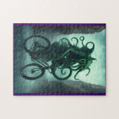 De Eldritch Fietser: Cthulhu rijdt op de fiets Legpuzzel (Horizontaal)