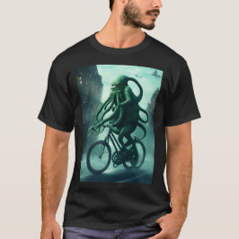 De Eldritch Fietser: Cthulhu rijdt op de fiets T-shirt