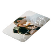 De Elegant Drawn Overlay Foto slaat de datum op Magneet (Linkerzijde)