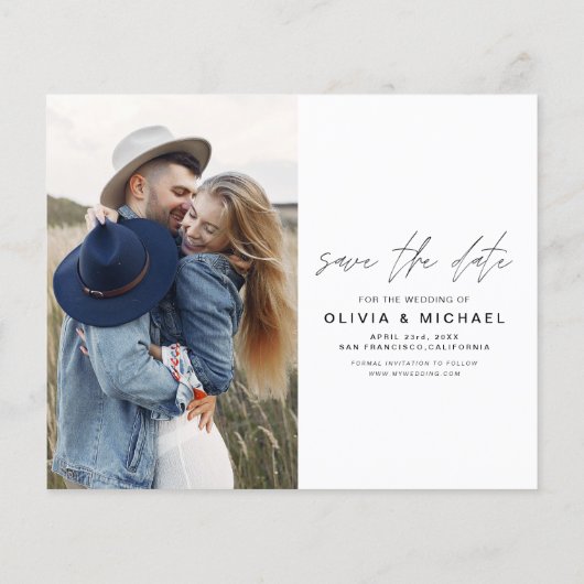 De Elegant van de begroting sparen de Datum Handge Flyer (Achterkant)